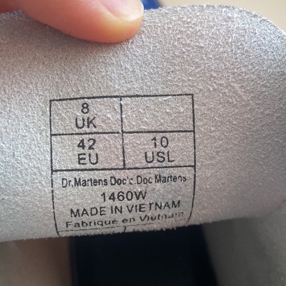 Dr. Martens 1460 Lace Up Boots in Electric Blue Patent Leather - Picture 8 of 8